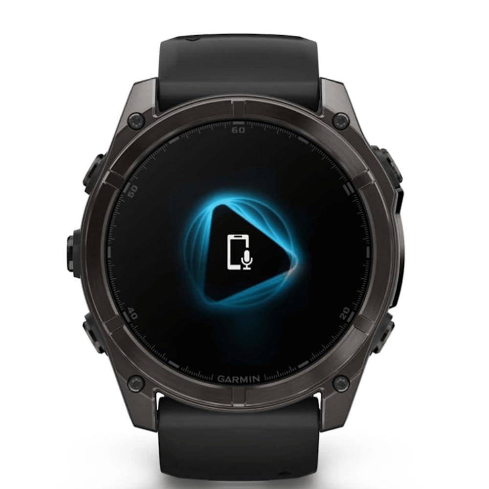 Garmin Amoled Smartwatch Fenix 8-51 MM | Premium Sportuhr mit integrierter LED-Taschenlampe, Lautsprecher und Mikrofon | Bis zu 29 Tage Akkulaufzeit im Smartwatch-Modus