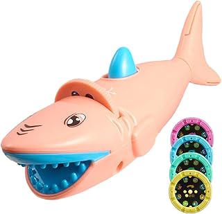 harayaa Lanterna de projeção brinquedo desenho animado tubarão projeção iluminação brinquedo para dormir, 32 imagens projeção de slides para idades 3 +, ROSA