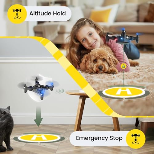 Image of Holy Stone HS190 Foldable Mini Drone for Kids Beginners, RC Nano Quadcopter with Altitude Hold, 3D Flips, High Speeds Rotation, Headless Mode, Throw to Go, One Key Return, Great Gift Toys for Boys and