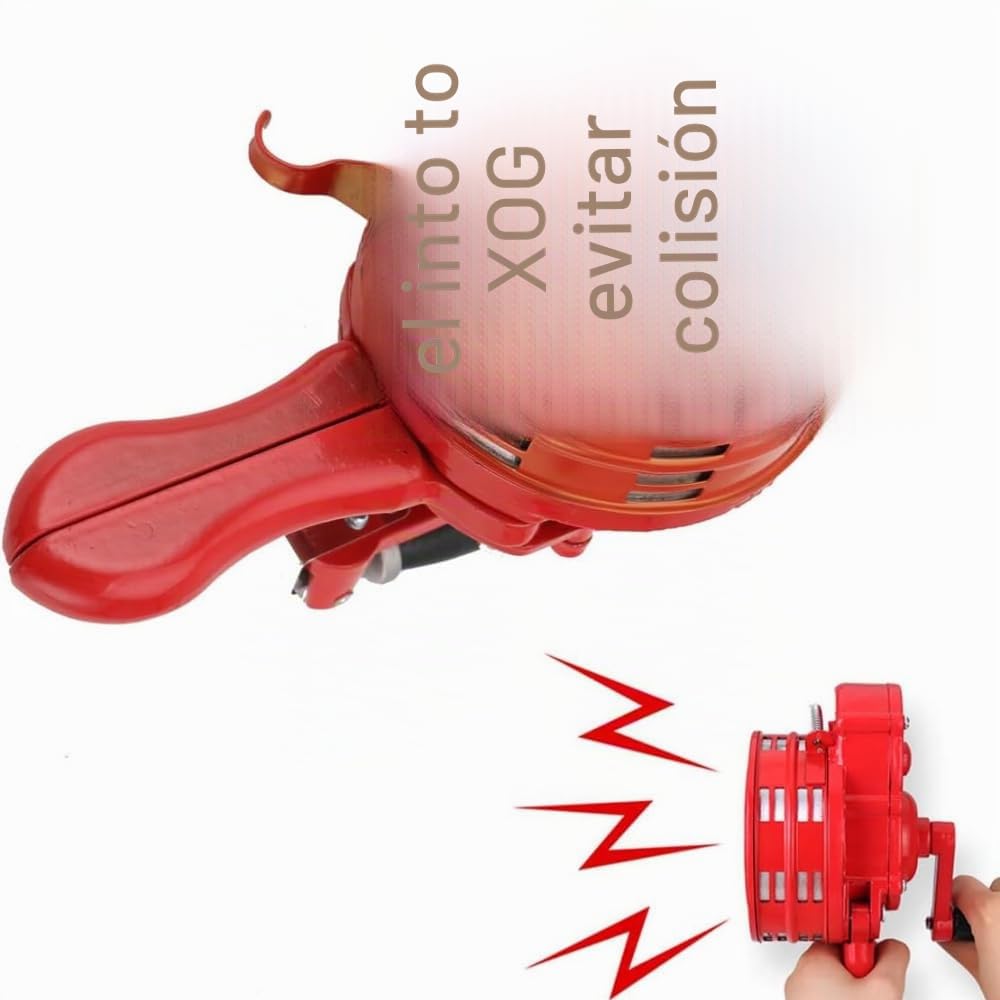 Sirena Manual Alarma 110 db Portátil de Manivela Autoprotección para el hogar Alarma de Incendios Alarma de Seguridad de Emergencia