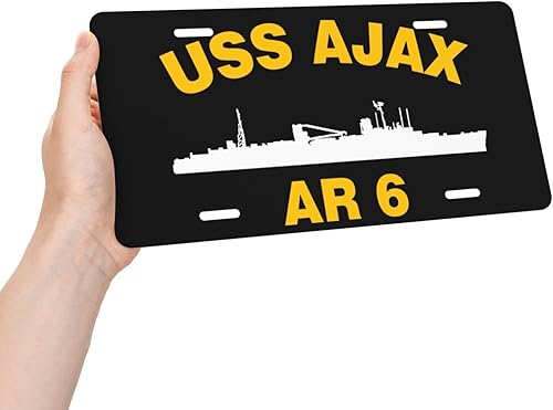Miniatura 4 de USS AJ'A-X AR - Placa de matrícula de metal de aluminio vintage de 6 x 12 pulgadas