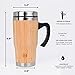 BAONUS Original Bamboo Travel Coffee Tumbler with handle Bamboo Stainless Steel Insulated Bottle Eco-friendly Coffee Tea mug 16oz