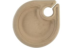 100% Biodegradable Party Plates with Wine Glass Holder