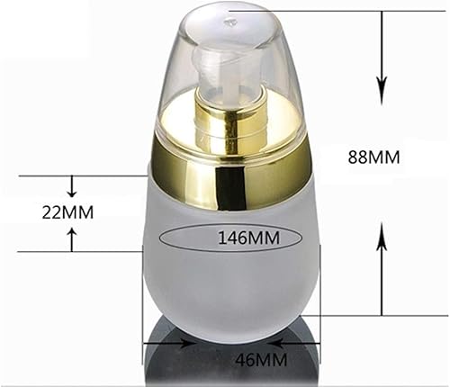 Miniatura 7 de 2 unids 1.0 fl oz 1oz envase de vidrio recargable vacío maquillaje cosmético crema facial loción bomba botellas frascos ollas, Claro