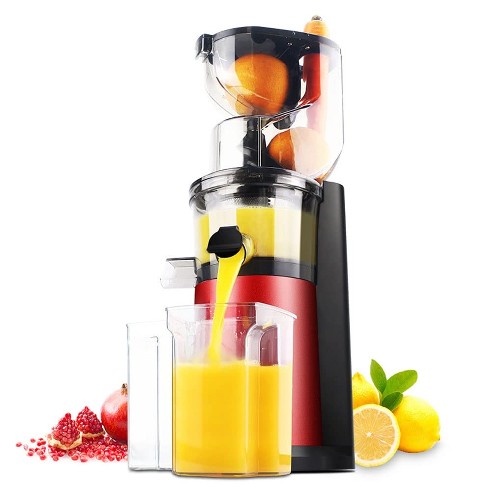 SAHKGYESlow Masticating Juicer Extractor Big Mouth Cold Press Juicer Machine with Quiet Motor & Reverse Function for Fruits And Vegetables Juice Fountain BPA Free