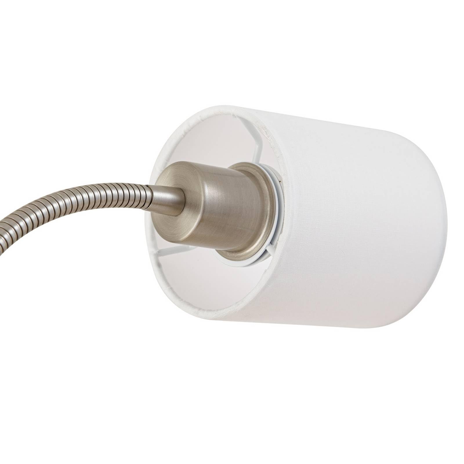 Lindby Stehlampe Aovanmit USB Anschluss (Modern) in Alu aus Metall (1 flammig, E27) - Textil Stehleuchte Floor Lamp Standleuchte Wohnzimmerlampe Wohnzimmerleuchte