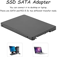 Vista 3 de M.2 NGFF a 2.5 pulgadas SATA 3.0 Adapter, B+M Key/M Key SSD Converter Card (negro)