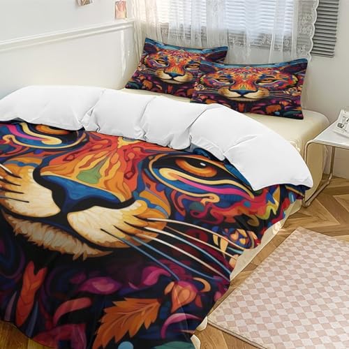 Housse de couette léopard 220x240 pour une chambre cocooning - 5