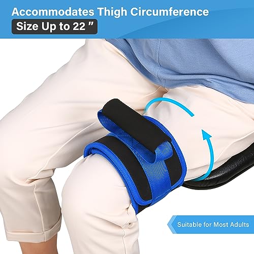 leg lifter strap for limited mobilitythigh lifter strap with padded grip and loop for knee hip surgery recoverymobility aids tool for disabled get in and out of bedcarwheelchair
