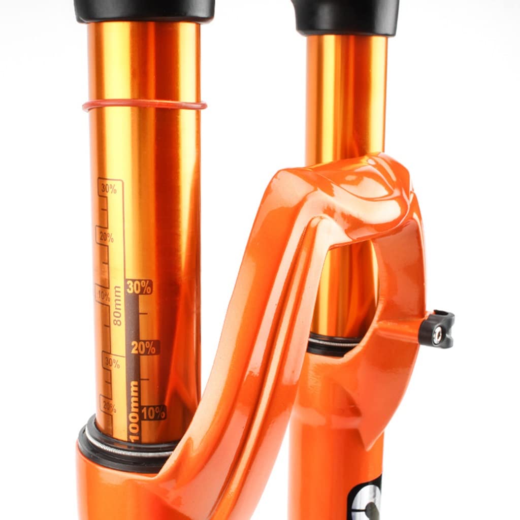 Widelec z zawieszeniem pneumatycznym MTB 27,5/29 cala przedni widelec rowerowy rower górski zdalna blokada 1 1/8 prosta rura podróż 100 mm hamulec tarczowy QR 9 mm dla XC AM
