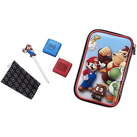 Accessory Set Official Essential Mario Pack 4 Motifs for Selection Protects 3DS und Games - Donkey Kong, Set - Compatible with Official Nintendo New 3DS XL / 3DS XL Cover