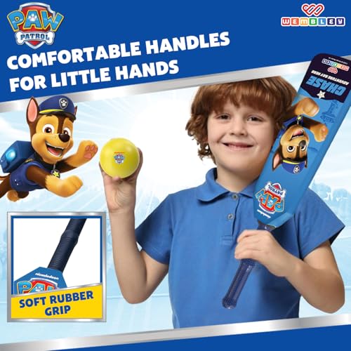 Image of Wembley Paw Patrol Bat Ball Set for Kids| Premium EVA Foam Lightweight Bat with Ball| Indoor & Outdoor Fun for Kids 2+ Years| Ideal Gift for Kids (Chase)