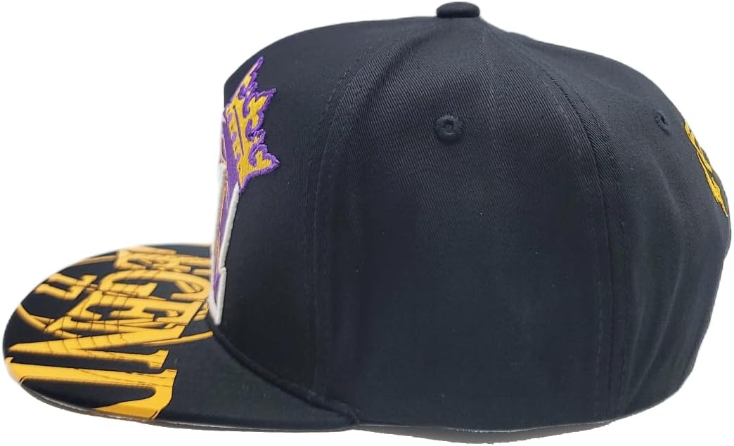 Los Angeles Legend Top Level New Luka 77 Black Purple Gold Era Snapback Hat Cap - Image 5