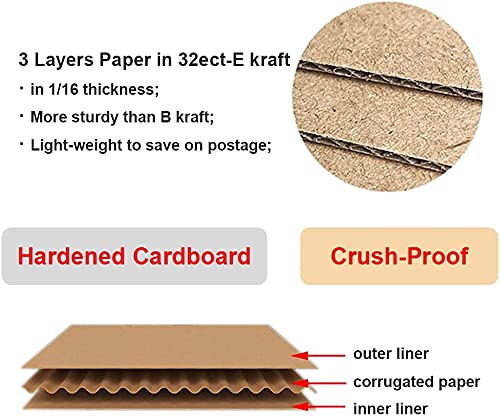 Miniatura 6 de ROTCH Cajas de envío pequeñas de 7 x 6 x 2 pulgadas, paquete de 25 sobres de cartón corrugado para pequeñas empresas, color negro (M762-25-B)