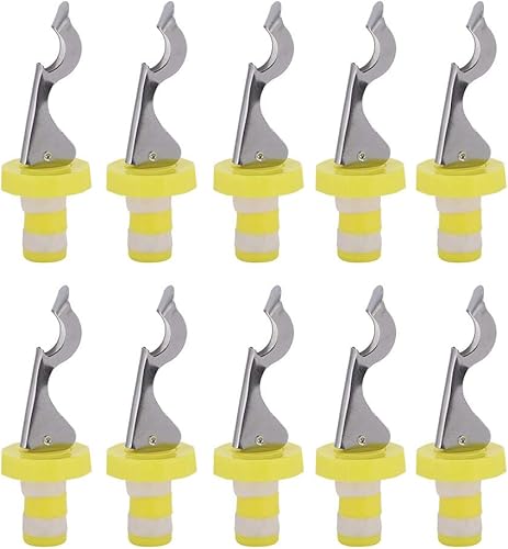 Miniatura 6 de Fydun Paquete de 10 tapones manuales universales para botellas de vino, tapón de sellado al vacío, sellador de vino, accesorios de cocina, amplia