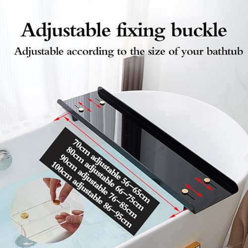 Estante de baño expandible para evitar caídas de objetos en la bañera 4