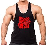 Red Ancient Aztec Warrior Tee V382 Men's Black Stringer Tank Top Large Black