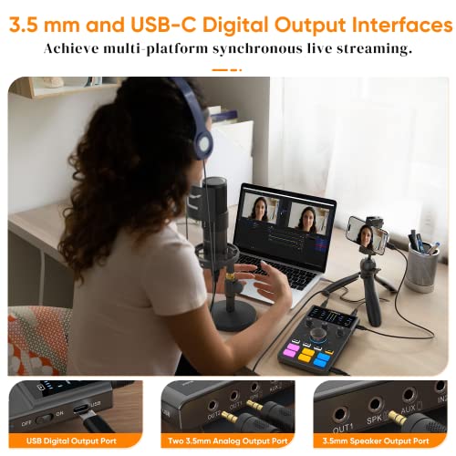 Comica Adcaster C1 K1 Podcast Equipment Bundle - Usb Audio Interface With Dual Xlr Input, Voice Changer, 4 Mic Preamp, 48Khz/24Bit Xlr Condenser Mic For Podcasting, Streaming, Gaming And Recording #TOP5