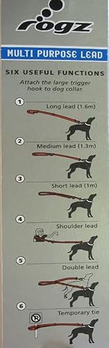 Miniatura 2 de Rogz Correa multiusos, 0.787 in x 5.9 ft, grande, negro