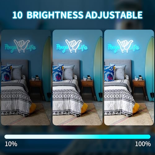 Image of Pogue Life Neon Sign Out Banks Neon Lights for Bedroom Dimmable US Teen Tv Show Neon Lights Pogue Led Wall Decor for Kids Teen Adults Gifts