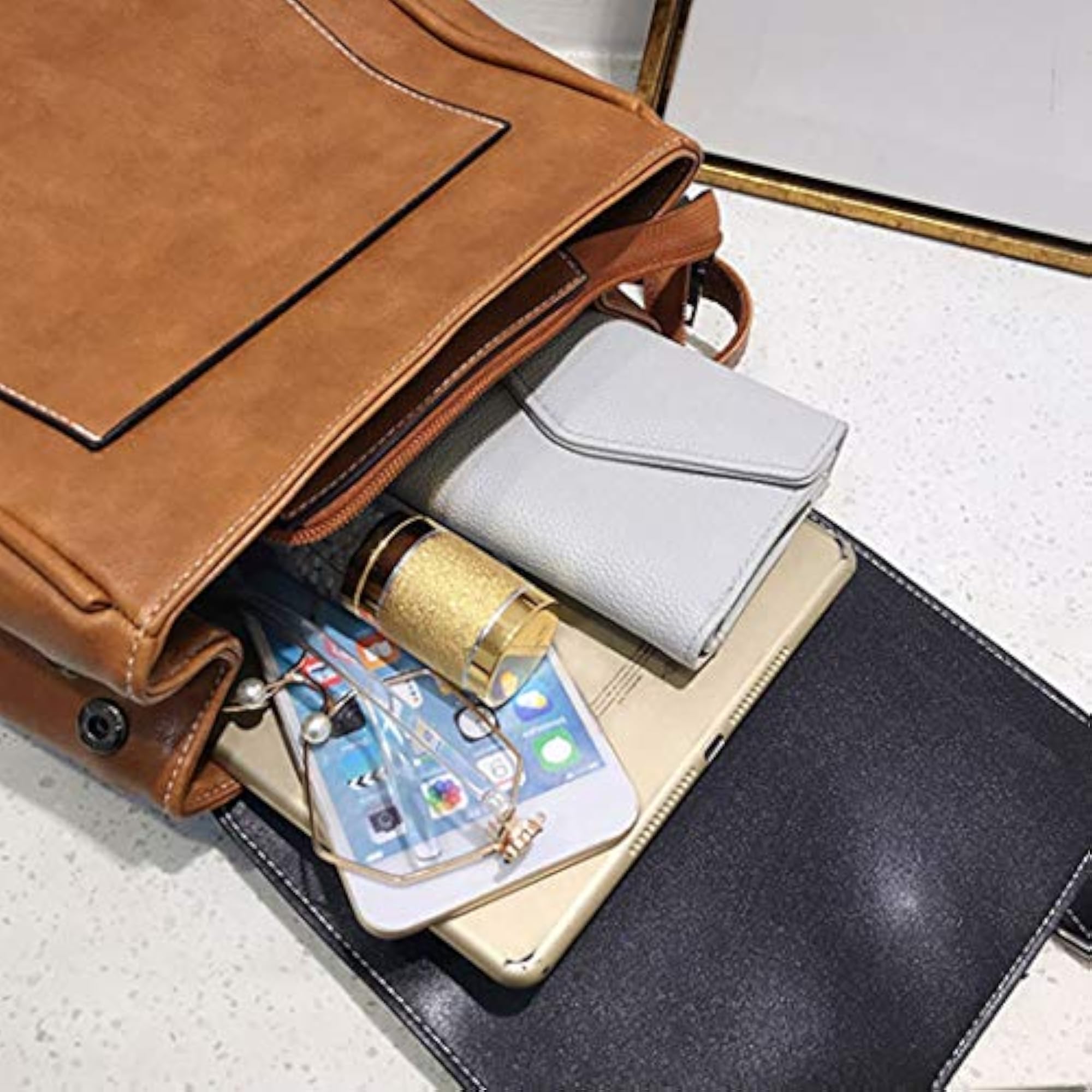 Women’s Solid Color Mini Faux Leather Backpack