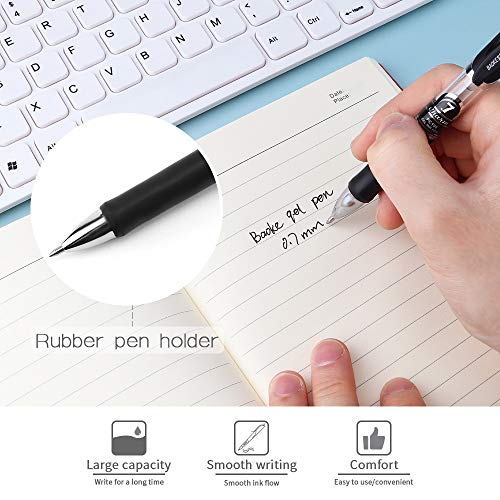 BaoKe Bolígrafo Retráctil de Tinta Gel 0.7 mm Pack 12 miniatura 5