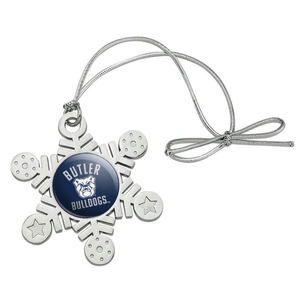 GRAPHICS & MORE Butler University Official Bulldogs Metal Snowflake Christmas Tree Holiday Ornament