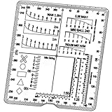 Entfernungsmesserkarte, Jagd-Entfernungsmesserkarte, Hunt-R-Karte, Tragbares Taschen-Jagdlineal mit 900-m-Skala und 6Absehen,Outdoor Sports, Scouting, and Long-Range Target Estimation (D)