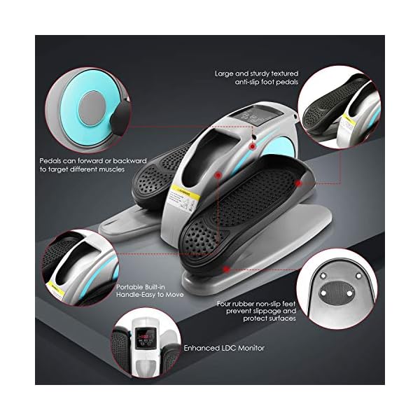 ANCHEER-Under-Desk-Electric-Mini-Elliptical-Machine-Remote-Control-Portable-Exercise-Elliptical-Trainer-with-Large-Pedal-LCD-Monitor-Compact-Trainer-for-Home-Office-Gym ANCHEER Under Desk Elliptical Machine, Leg Exercise Pro Machine Pedal Exerciser for Seniors as Seen on TV Portable Leg Exerciser While Sitting with Massage Pedal/LCD Monitor/Remote Control