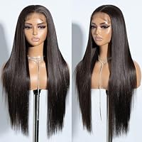 JOEDIR LUX Straight Bob Perücke – 18 Zoll, 13x7 HD Lace, Hitzebeständiges Kunsthaar Mit Baby Hair