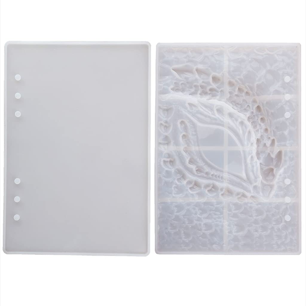 Moule en résine pour couverture de carnet œil de dragon en silicone avec anneaux
