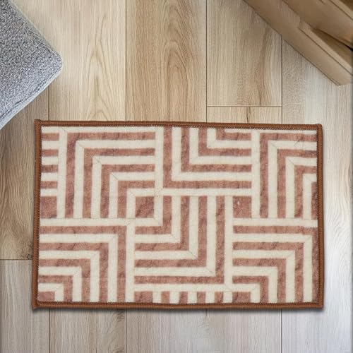 Image of HUES & SHADES Coir Door Mat for Outdoor Entrance - [37 x 57 cm] | Natural Coconut Fiber Brush Mat for Shoes Cleaning, Heavy Duty Non-Slip Doormat for Front Porch, Patio, Entryway (Mystic Maze)