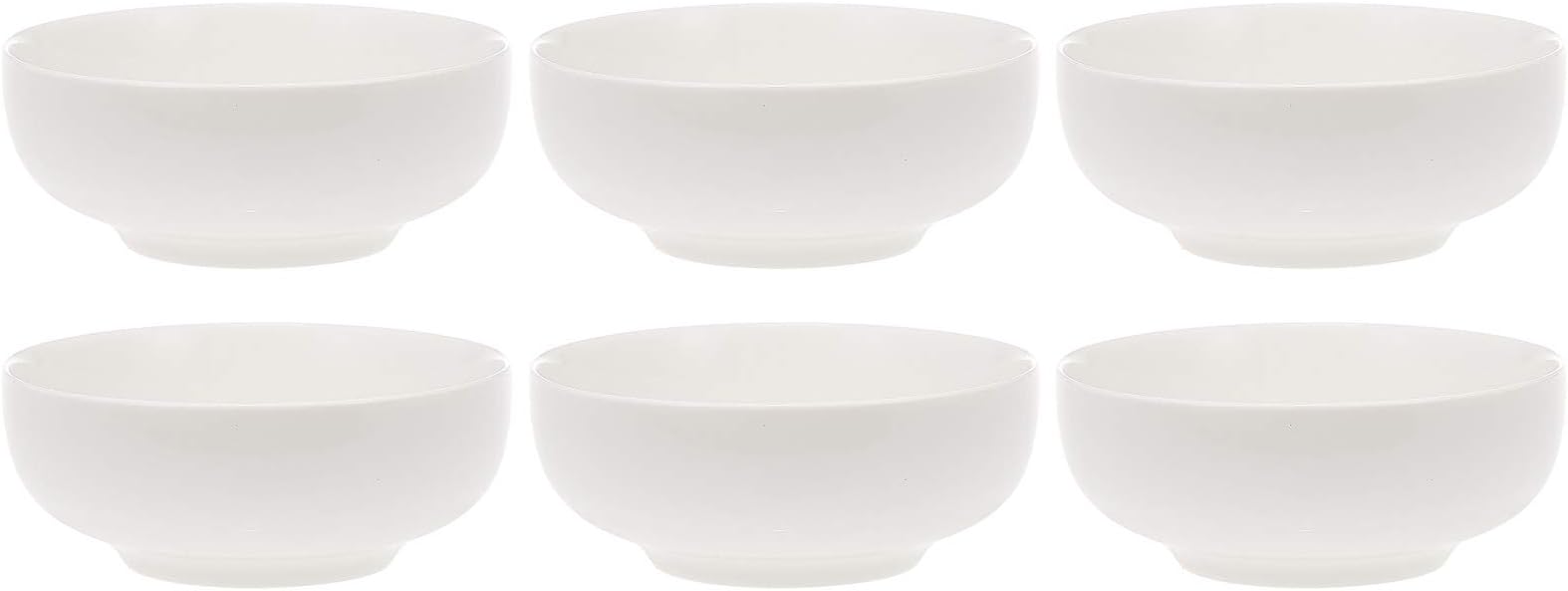 C5280531 Soup Bowl Set Of 6, White, 12 cm, H 5.3 X W 7.8 X D 5.2 cm