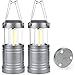 Gshine Camping Lantern, LED Lantern Lights with Magnetic Base 2 Pack Portable Camping Gear Collapsible COB Water Resistant Survival Kit for Emergency Hurricane (Grey-2 Pack)