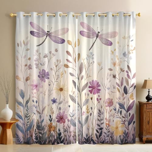 Rideaux occultants anti froid violet 140x245 drap isolant phonique à œillets - 2