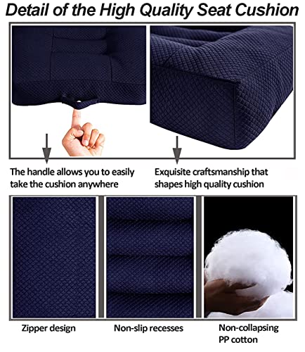 Miniatura 3 de Wyjhnlbedc Elevador De Asiento Para Coche, Cojín Para Silla, 40 X 40, Extra Grueso Cojín De Asiento Para Coche, También Para Mesa De Comedor, Silla De Oficina, Silla De Ruedas, Silla De Jardín, Sofá