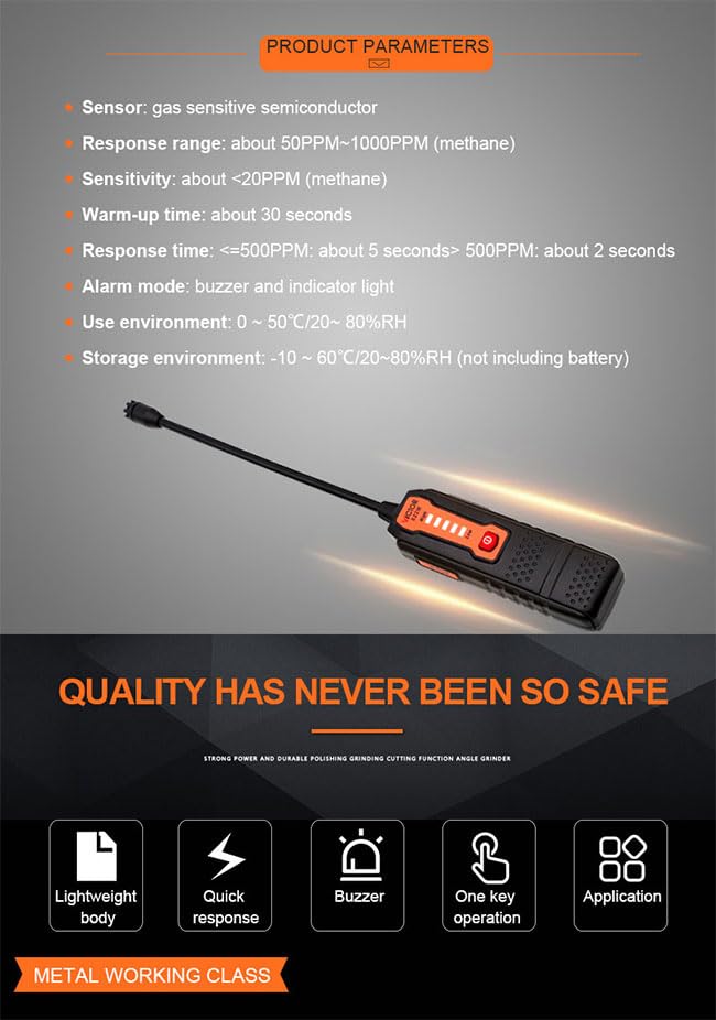 822M Mini Gas Analyzer Combustible gas detector port flammable natural gas Leak Location Determine meter Tester Sound Ligh(VICTOR 822M)