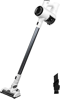 Aspirador de Pó Vertical Sem Fio 120W - 2 Velocidades (6Kpa/9.5Kpa), Bateria 2000mAh com Autonomia até 32min, Copo 0.75L, Escova LED para Pelos de Animais, Leve e Portátil