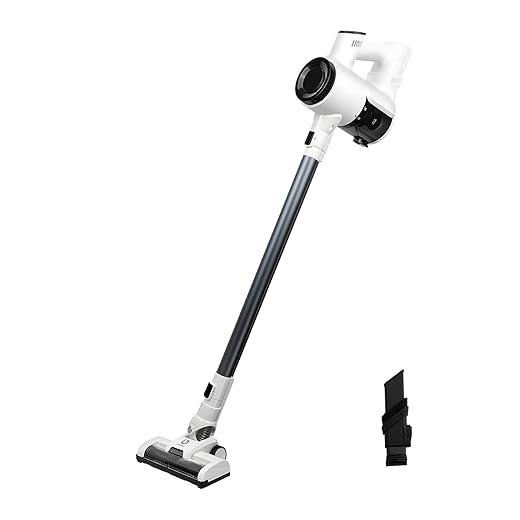 Aspirador de Pó Vertical Sem Fio 120W - 2 Velocidades (6Kpa/9.5Kpa), Bateria 2000mAh com Autonomia até 32min, Copo 0.75L, Escova LED para Pelos de Animais, Leve e Portátil