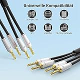 Tertullus 1 para High-End kabel głośnikowy OFC posrebrzany, wtyczka bananowa HiFi, wzmacniacz, głośnik, system HiFi, 2 m
