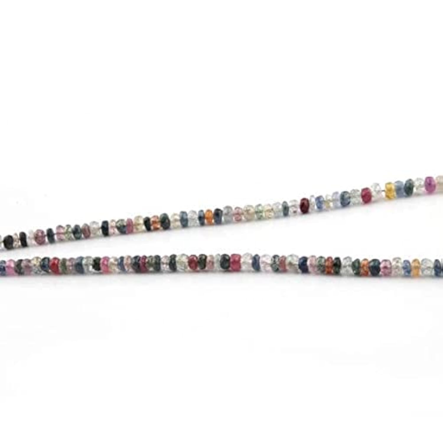 Multi saphir naturel perles micro facettées rondelles 3mm 4mm pour création bijoux DIY