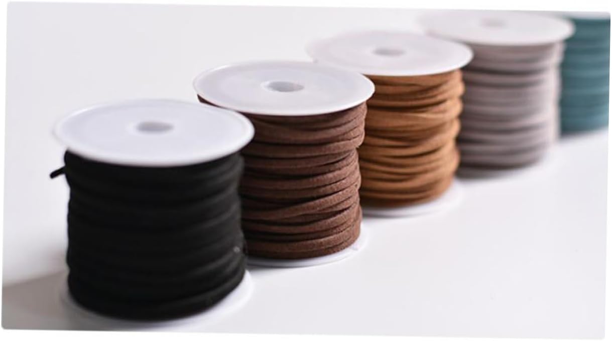 NUOBESTY 4pcs Suede Leather Cord for DIY Crafts Versatile String for Jewelry Making Beading Bracelets and Decorative Projects