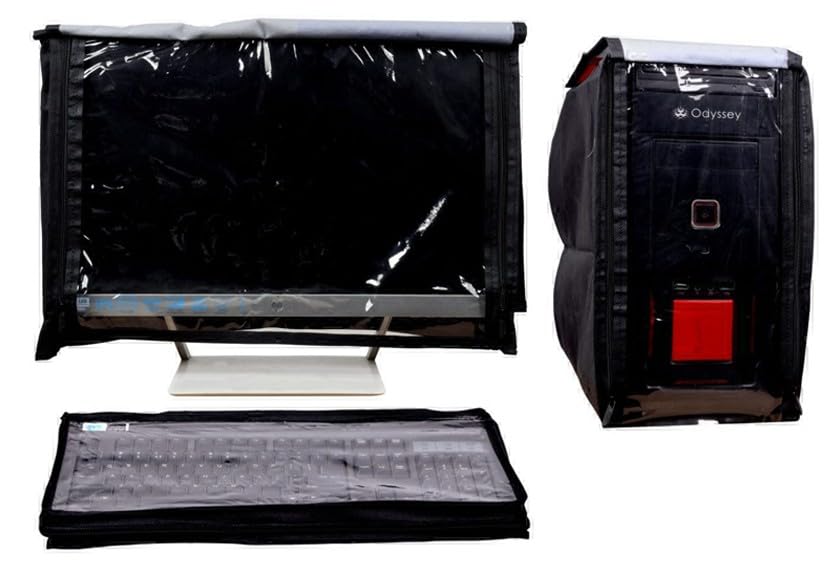 GUTSAV SALES 4 in 1 Combo of Computer Desktop Cover 20 INCH Includes LED/LCD Moniter, CPU and Key Board Covers 2 51a4eYBjs0L