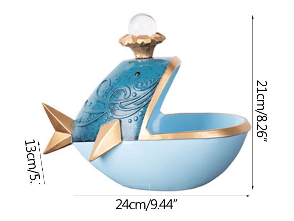 Kleine Skulpturdekoration Resin Crafts Blauwal Aufbewahrung Tierfigur