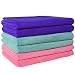 JML Microfiber Towels, Bath Towel Sets (6 Pack, 27" x 55") - Extra Absorbent, Fast Drying, Multipurpose for Bath, Swimming, Fitness, Sports, Yoga, Dark Blue/Green/Pink