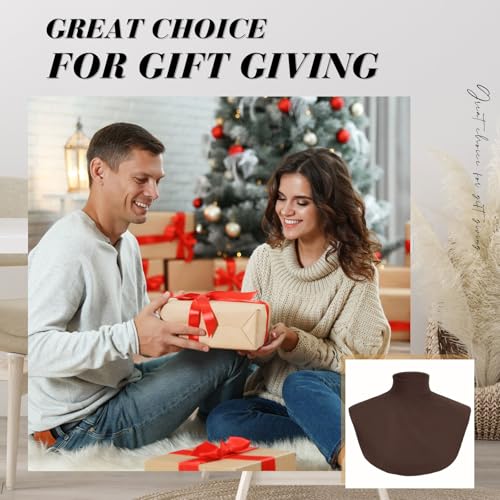 Image of Cutecrop Turtleneck Dickey Extra Large Fake Collar Detachable Dickey Collar Half Mock Turtleneck for Men Women