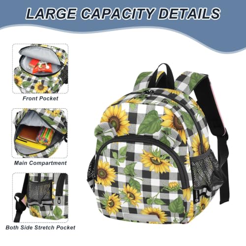 Sac à dos d'école filles imprimé floral vert et jaune ODAWA