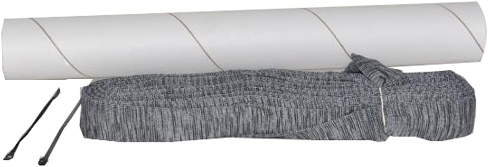 30Ft Grey with Zip Tie Hose Sock with Tube For Replacement Part For Fit All Vacuum Cleaner # compare to part 06-1003-02