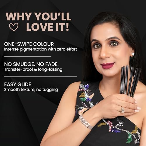 Image of Parul Garg Pencil Beauty Bold Define Matte Kajal|Smooth Glide for Waterline & Lash Line|Everyday Wear Kajal|Long-Lasting,Vegan & Cruelty-Free (Saras),Ivory