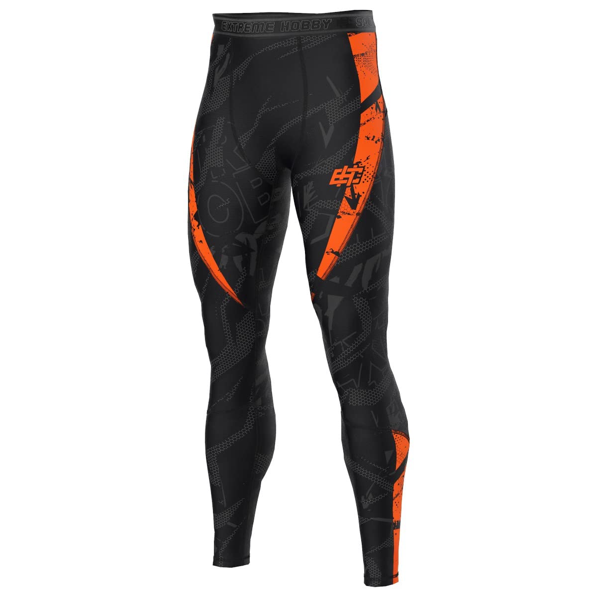 PhoneMate Legginsy sportowe męskie NEO, legginsy dla mężczyzn, sporty walki, spodnie do biegania, długie z efektem kompresji, funkcja szybkiego schnięcia